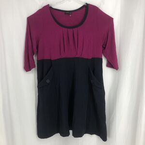 IGIGI Colorblock Long Sleeve With Pockets Plus Size Dress 26/28 Made In USA.